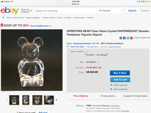 Orrefors Crystal Bear