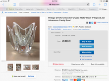 Orrefors “Belle” Crystal Bowl 6” Tulip