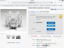 Orrefors “Belle” Crystal Bowl 6” Tulip