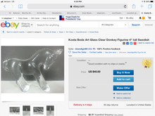 Kosta Boda Crystal Donkey Paperweight