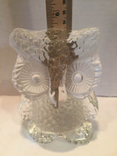 Viking Glass Owl Paperweight Bookend Vintage