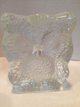 Viking Glass Owl Paperweight Bookend Vintage