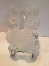 Viking Glass Owl Paperweight Bookend Vintage