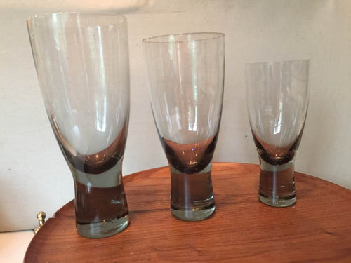 Holmegaard Scanada Smoke Water/Pilsner Glasses